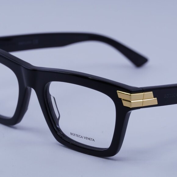 Bottega Veneta BV1059O 001 Eyeglasses Black 51mm Rectangle Frame - Picture 2 of 11